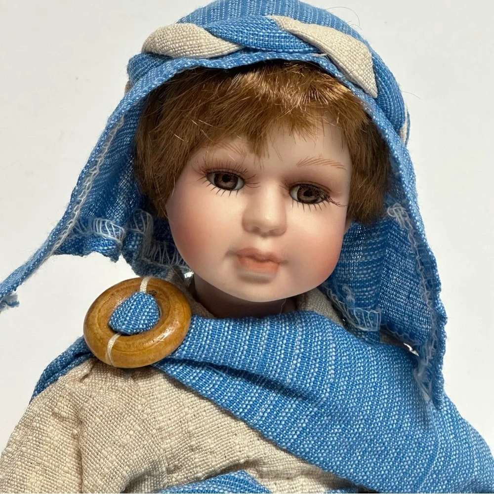 Seymour Mann Shepherd Doll with Stand 11 in.